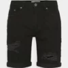 Pier One Uomo Shorts Di Jeans - Black -Moda Perfetta 6a5f776f052149fab21c0f7a06b3f55c
