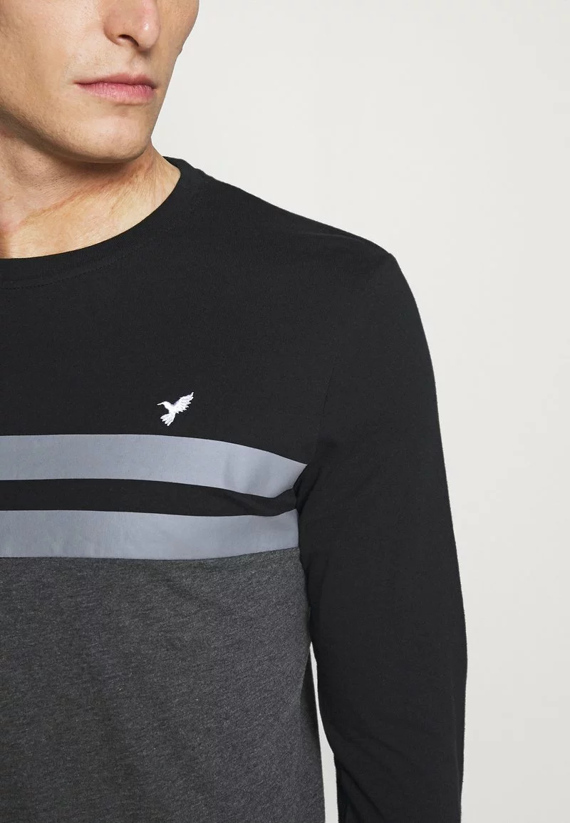 Pier One Uomo Maglietta A Manica Lunga - Black/mottled Dark Grey 8 Pier One Uomo Maglietta A Manica Lunga - Black/mottled Dark Grey - immagine 6