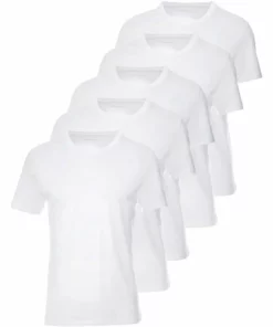 Pier One Uomo 5 PACK - T-shirt Basic - White
