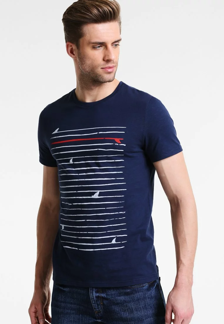 Pier One Uomo T-shirt Con Stampa - Navy 3 Pier One Uomo T-shirt Con Stampa - Navy