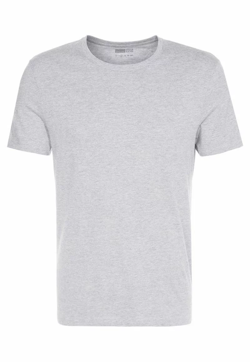 Pier One Uomo T-shirt Basic - Light Grey Melange 7 Pier One Uomo T-shirt Basic - Light Grey Melange - immagine 5