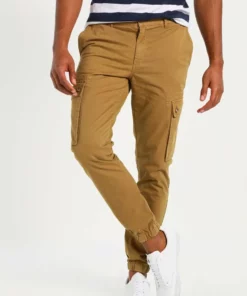 Pier One Uomo Pantaloni Cargo - Camel