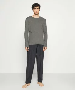 Pier One Uomo Pigiama - Black/mottled Dark Grey