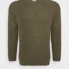 Pier One Uomo BIG STITCH MIX CREWNECK - Maglione - Olive 2 Pier One Uomo BIG STITCH MIX CREWNECK - Maglione - Olive -Moda Perfetta 74b2248742944cc6a34834479528dd93