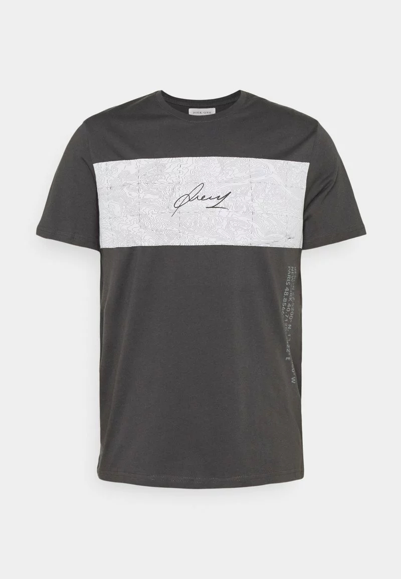 Pier One Uomo T-shirt Con Stampa - Dark Grey 8 Pier One Uomo T-shirt Con Stampa - Dark Grey - immagine 6
