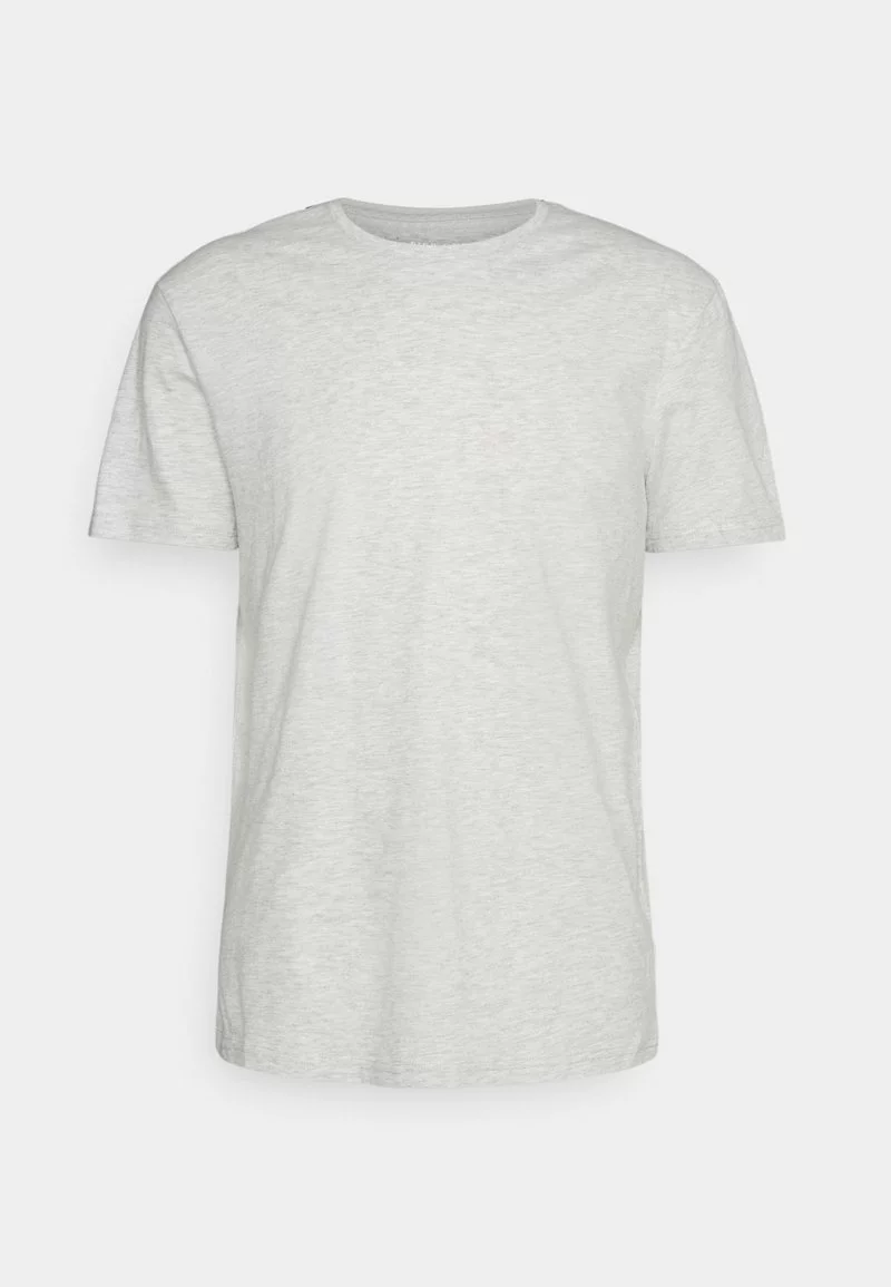 Pier One Uomo 5 PACK - T-shirt Basic - Mottled Light Grey/white/dark Blue 4 Pier One Uomo 5 PACK - T-shirt Basic - Mottled Light Grey/white/dark Blue - immagine 2