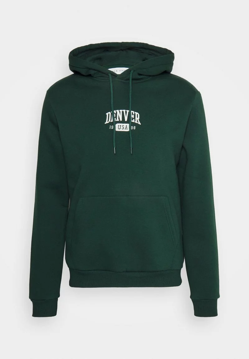 Pier One Uomo DENVER COLLEGE HOODIE - Felpa - Green 3 Pier One Uomo DENVER COLLEGE HOODIE - Felpa - Green
