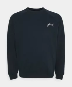 Pier One Uomo BIGBIG BASIC SCRIPT CREW - Felpa - Dark Blue -Moda Perfetta 8237c9b5309b443aaf6395e24dba67ec