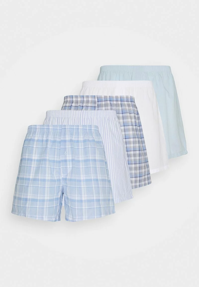 Pier One Uomo 5 PACK - Boxer - Light Blue/white 7 Pier One Uomo 5 PACK - Boxer - Light Blue/white - immagine 5
