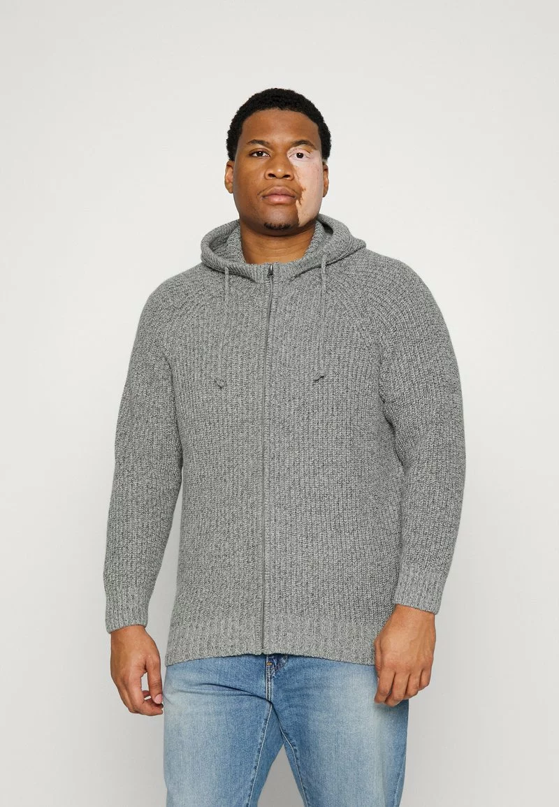 Pier One Uomo Cardigan - Mottled Light Grey 3 Pier One Uomo Cardigan - Mottled Light Grey