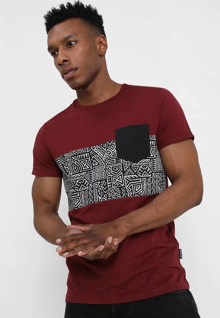 Pier One Uomo T-shirt Con Stampa - Bordeaux 3 Pier One Uomo T-shirt Con Stampa - Bordeaux