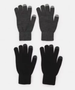Pier One Uomo 2 PACK - Guanti - Black/grey
