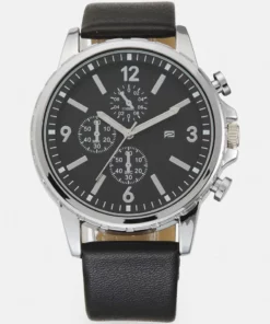 Pier One UNISEX - Cronografo - Black/silver-coloured