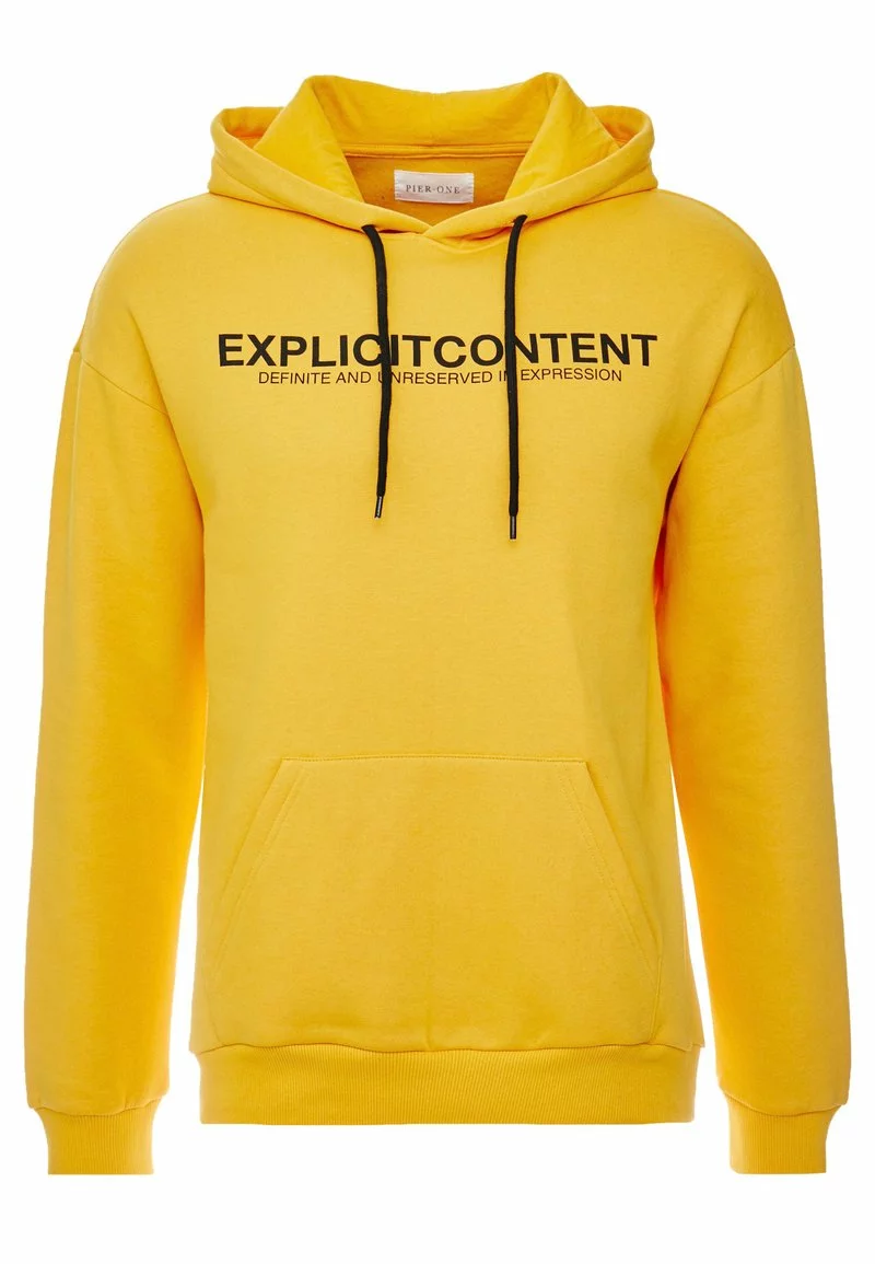 Pier One Unisex Felpa Con Cappuccio - Yellow 6 Pier One Unisex Felpa Con Cappuccio - Yellow - immagine 4