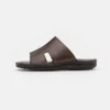 Pier One Uomo LEATHER - Ciabattine - Brown