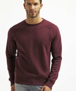 Pier One Uomo Felpa - Bordeaux Melange