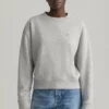GANT Donna ICON G ESSENTIAL C-NECK - Sweatshirt - Light Grey Melange 2 GANT Donna ICON G ESSENTIAL C-NECK - Sweatshirt - Light Grey Melange -Moda Perfetta a2af694215154ac48fb41f5822e21209