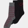 Pier One Uomo VALENTINES SOCK 3 PACK - Calze - Black/red/mottled Grey 2 Pier One Uomo VALENTINES SOCK 3 PACK - Calze - Black/red/mottled Grey -Moda Perfetta a9b6d7937a314a60bd8f6bbefda4ced3