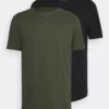 Pier One Uomo 2 PACK - T-shirt Basic - Black/khaki 1 Pier One Uomo 2 PACK - T-shirt Basic - Black/khaki -Moda Perfetta ac0245125dba404782f5df23669d234c