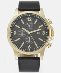 Pier One UNISEX - Cronografo - Black/gold-coloured