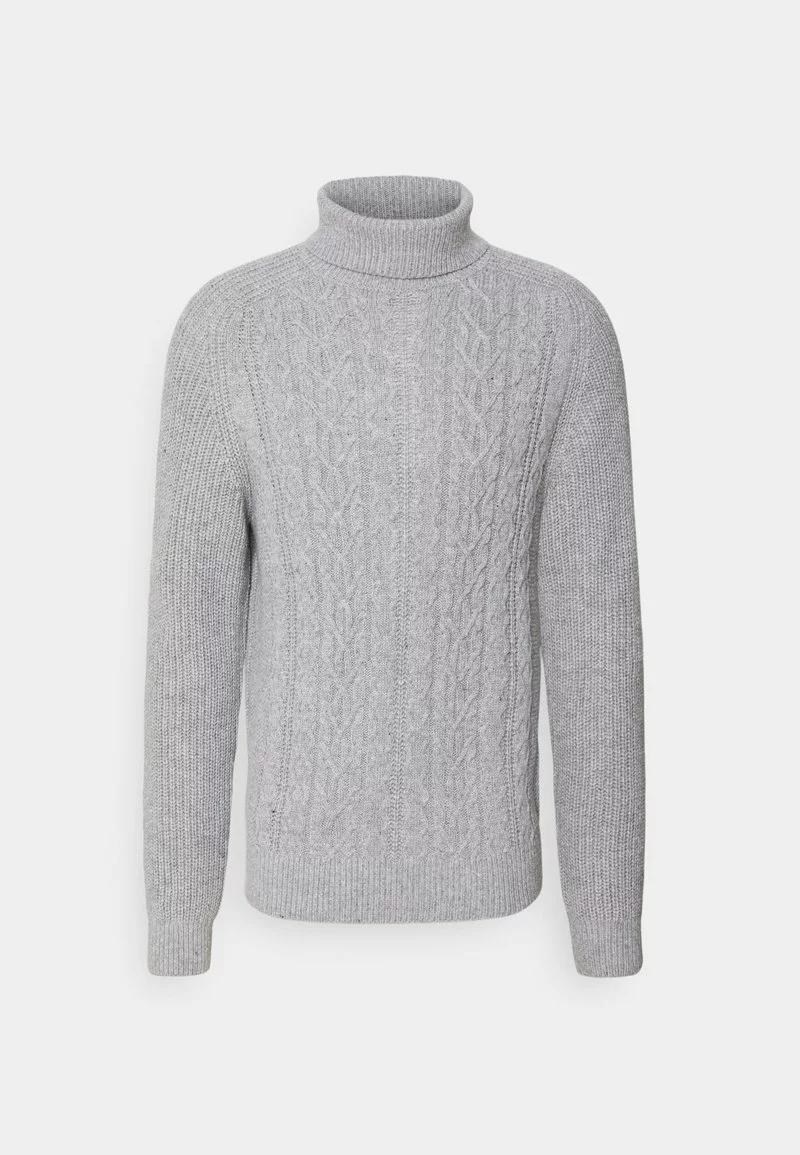 Pier One Uomo NEW CABLE TURTLENECK JUMPER - Maglione - Light Grey 7 Pier One Uomo NEW CABLE TURTLENECK JUMPER - Maglione - Light Grey - immagine 5