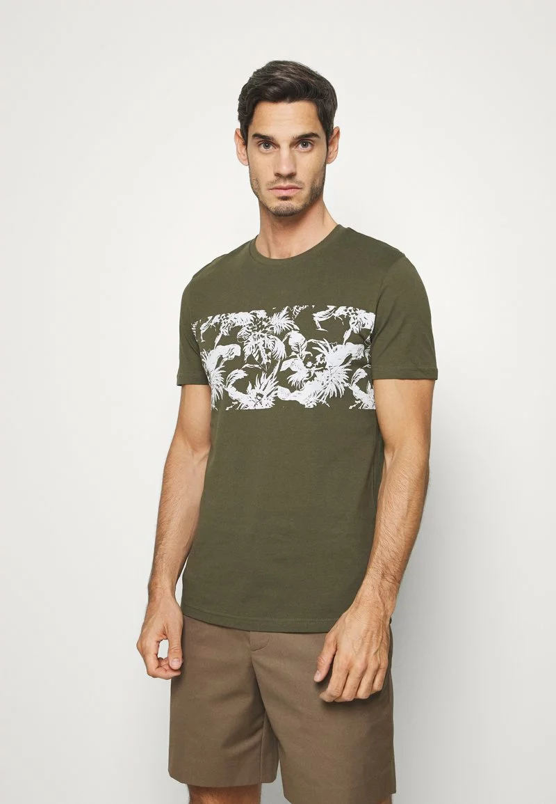 Pier One Uomo T-shirt Con Stampa - Oliv 3 Pier One Uomo T-shirt Con Stampa - Oliv