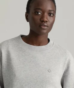 GANT Donna ICON G ESSENTIAL C-NECK - Sweatshirt - Light Grey Melange 10 GANT Donna ICON G ESSENTIAL C-NECK - Sweatshirt - Light Grey Melange -Moda Perfetta b280f69c250547298d2350afd701b4e1