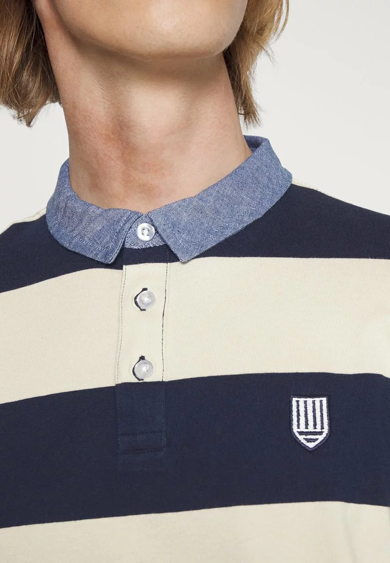 Pier One Uomo Polo - Dark Blue/mottled Beige 8 Pier One Uomo Polo - Dark Blue/mottled Beige - immagine 6