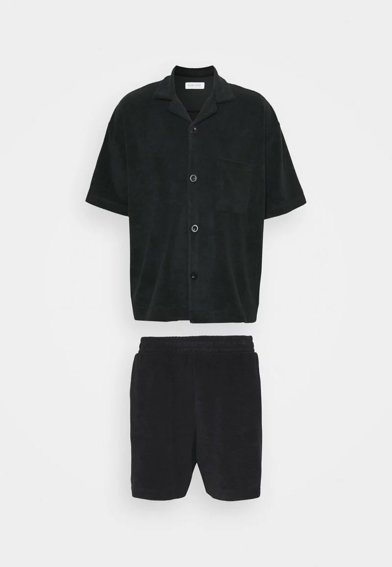 Pier One Uomo TERRY TOWELLING LOUNGE SET - Pigiama - Black 7 Pier One Uomo TERRY TOWELLING LOUNGE SET - Pigiama - Black - immagine 5