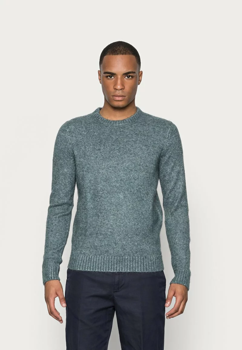 Pier One Uomo ESSENTIAL WINTER CREWNECK - Maglione - Blue/grey 3 Pier One Uomo ESSENTIAL WINTER CREWNECK - Maglione - Blue/grey