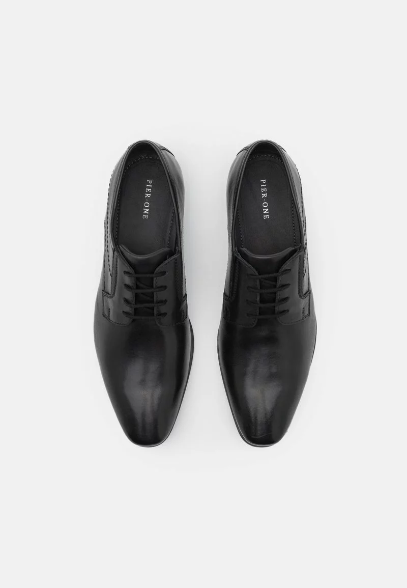 Pier One Uomo LEATHER - Stringate - Black 6 Pier One Uomo LEATHER - Stringate - Black - immagine 4