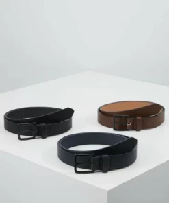 Pier One Uomo 3 PACK - Cintura - Dark Blue/black/brown