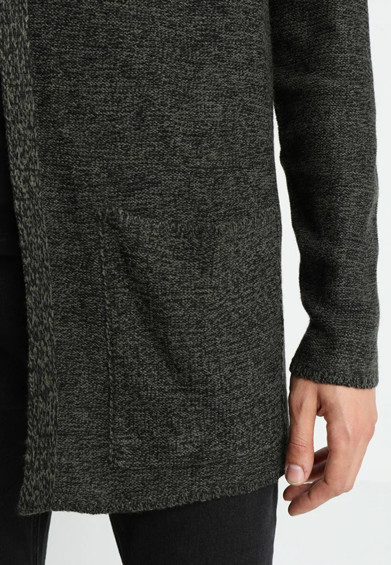 Pier One Uomo Cardigan - Black/olive 6 Pier One Uomo Cardigan - Black/olive - immagine 4