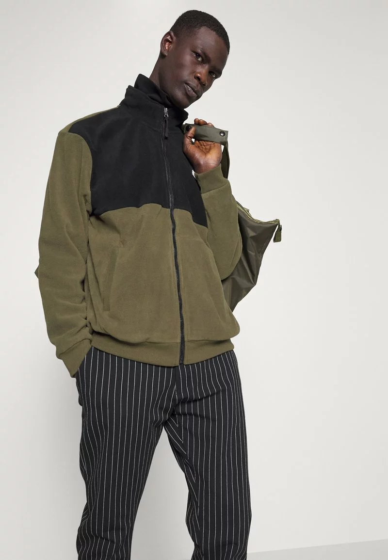 Pier One Uomo Giacca In Pile - Black/olive 6 Pier One Uomo Giacca In Pile - Black/olive - immagine 4