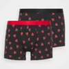 Pier One Uomo VALENTINE'S HEARTS BOXERS 2PACK - Culotte - Black/red -Moda Perfetta ccba9686cad64f20beb3f8920636e9d6