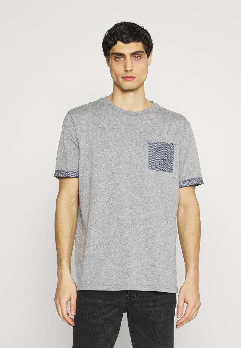 Pier One Uomo T-shirt Con Stampa - Mottled Grey 3 Pier One Uomo T-shirt Con Stampa - Mottled Grey