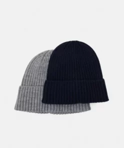 Pier One 2 PACK UNISEX - Berretto - Grey/dark Blue