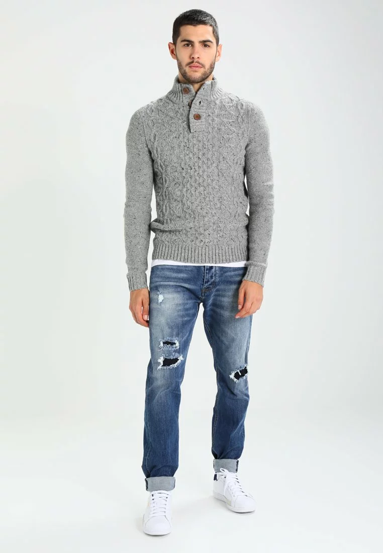 Pier One Uomo Maglione - Mottled Grey 4 Pier One Uomo Maglione - Mottled Grey - immagine 2