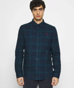 Pier One Uomo Camicia - Dark Blue/teal -Moda Perfetta d849f6aae39d482ebdb87e905c87a19d