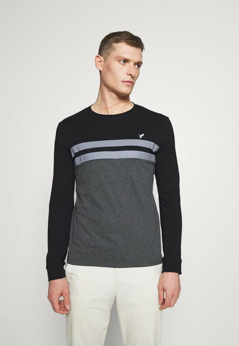 Pier One Uomo Maglietta A Manica Lunga - Black/mottled Dark Grey 3 Pier One Uomo Maglietta A Manica Lunga - Black/mottled Dark Grey