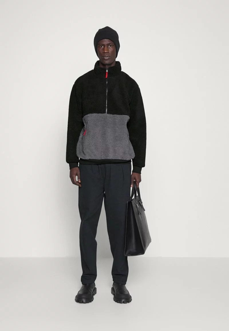 Pier One Uomo Felpa In Pile - Black/grey 4 Pier One Uomo Felpa In Pile - Black/grey - immagine 2