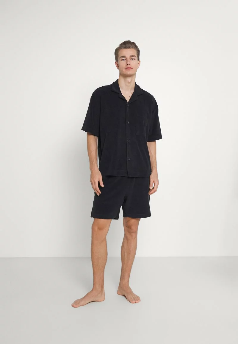 Pier One Uomo TERRY TOWELLING LOUNGE SET - Pigiama - Black 4 Pier One Uomo TERRY TOWELLING LOUNGE SET - Pigiama - Black - immagine 2