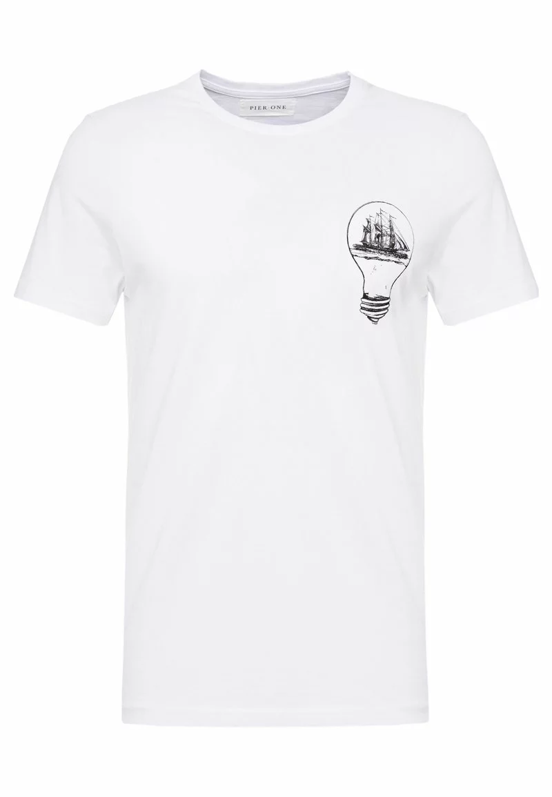 Pier One Uomo T-shirt Con Stampa - White 7 Pier One Uomo T-shirt Con Stampa - White - immagine 5