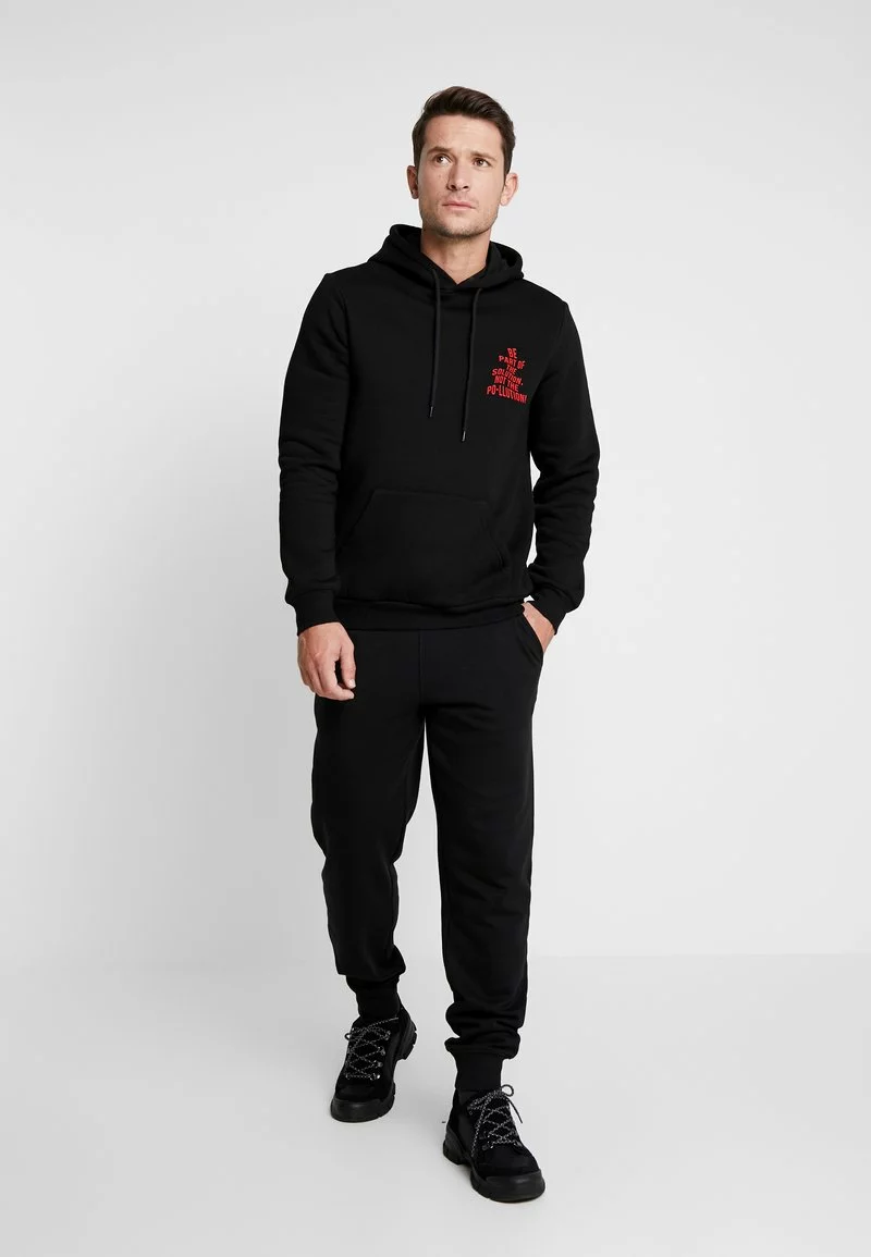 Pier One Uomo Pantaloni Sportivi - Black/mottled Light Gre 3 Pier One Uomo Pantaloni Sportivi - Black/mottled Light Gre