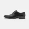 Pier One Uomo LEATHER - Stringate - Black