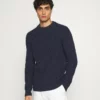 Pier One Uomo CHUNKY MOCKNECK JUMPER - Maglione - Dark Blue