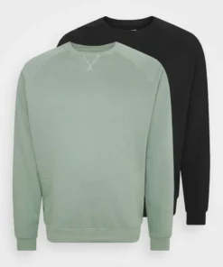 Pier One Uomo BIG CREW NECK 2PACK - Felpa - Black- Green 14 Pier One Uomo BIG CREW NECK 2PACK - Felpa - Black- Green -Moda Perfetta e0535327f00c471c9ae6f6f89ce5916d