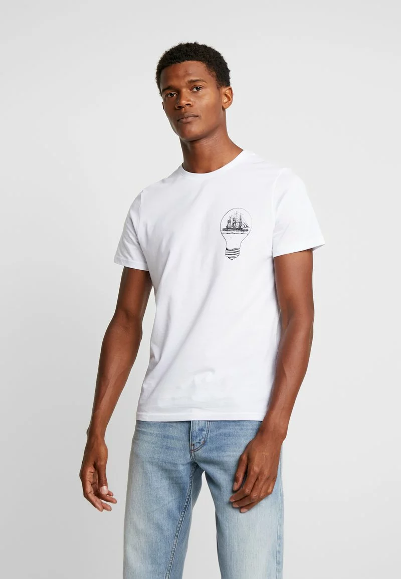 Pier One Uomo T-shirt Con Stampa - White 3 Pier One Uomo T-shirt Con Stampa - White