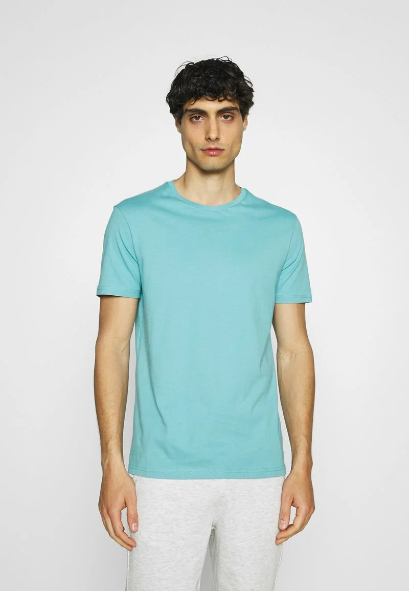 Pier One Uomo 2 PACK - T-shirt Basic - Light Blue/black 4 Pier One Uomo 2 PACK - T-shirt Basic - Light Blue/black - immagine 2