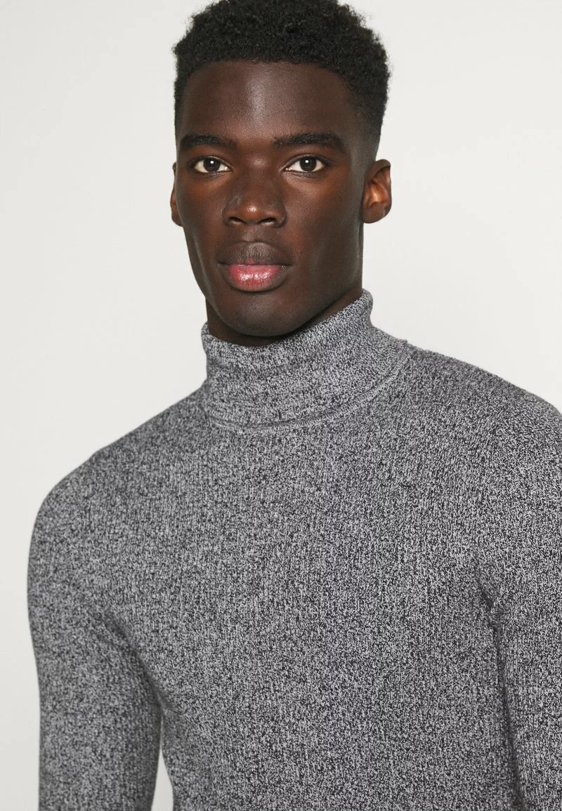 Pier One Uomo MUSCLE FIT TURTLE - Maglione - Mottled Grey 6 Pier One Uomo MUSCLE FIT TURTLE - Maglione - Mottled Grey - immagine 4